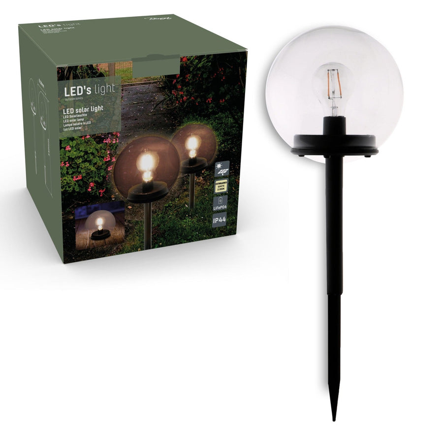 Vintage Solar Priklamp met sensor - Automatisch aan/uit - Warm wit licht - IP44 - 54 cm Buitenlampen led.gl